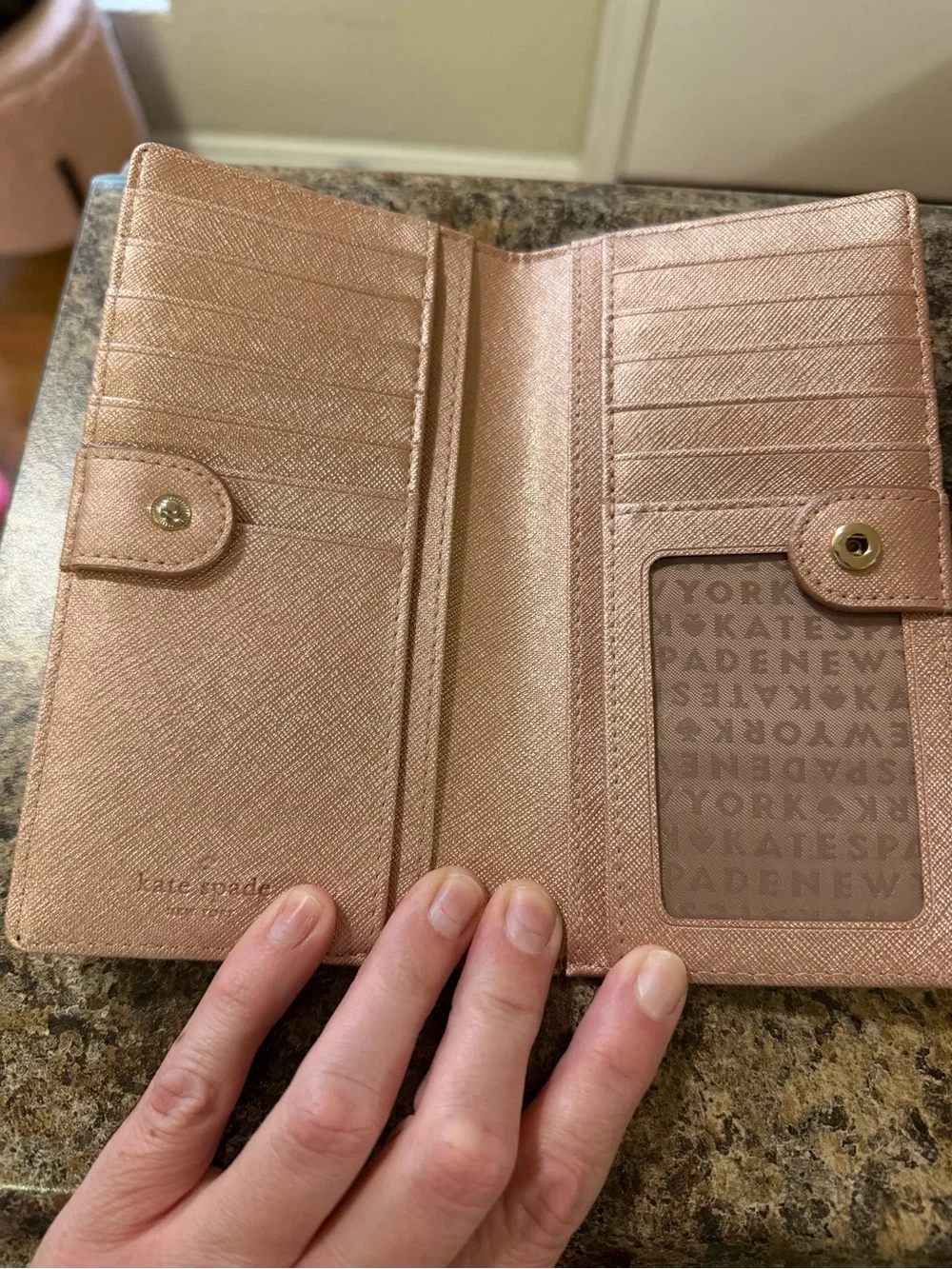Kate Spade Slim Wallet/Card Holder-Rose Gold